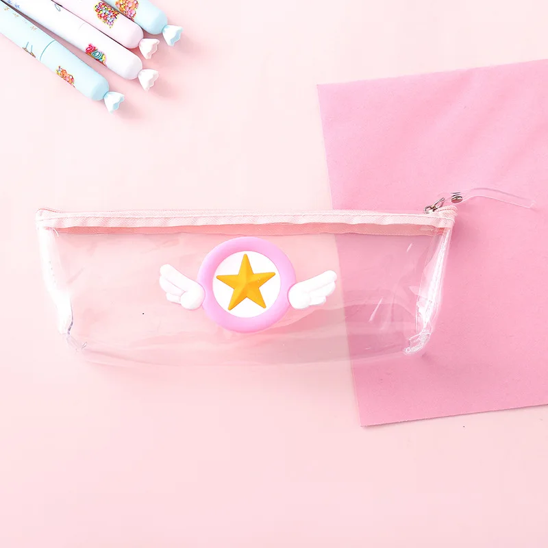 Cardcaptor Sakura Sailor Moon Luna Cat Косплей ПВХ Ручка Карандаш Чехол канцелярская сумка