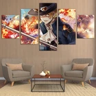 Уникальная Настенная картина, современная домашняя декоративная 5 панелей, сабо, пиратские воины, картина, первоклассная холщовая картина, аниме цельный плакат