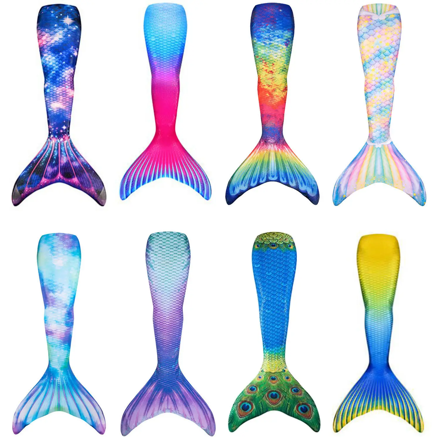 аниме одежда взрослых Купальник детский хвост русалки с ласты купальник для