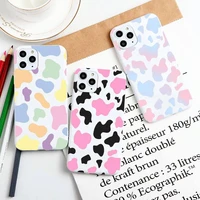 pink cow phone case for iphone 13 12 11 pro max x xs max xr candy color soft cover for iphone 7 8 6 6s plus funda cases