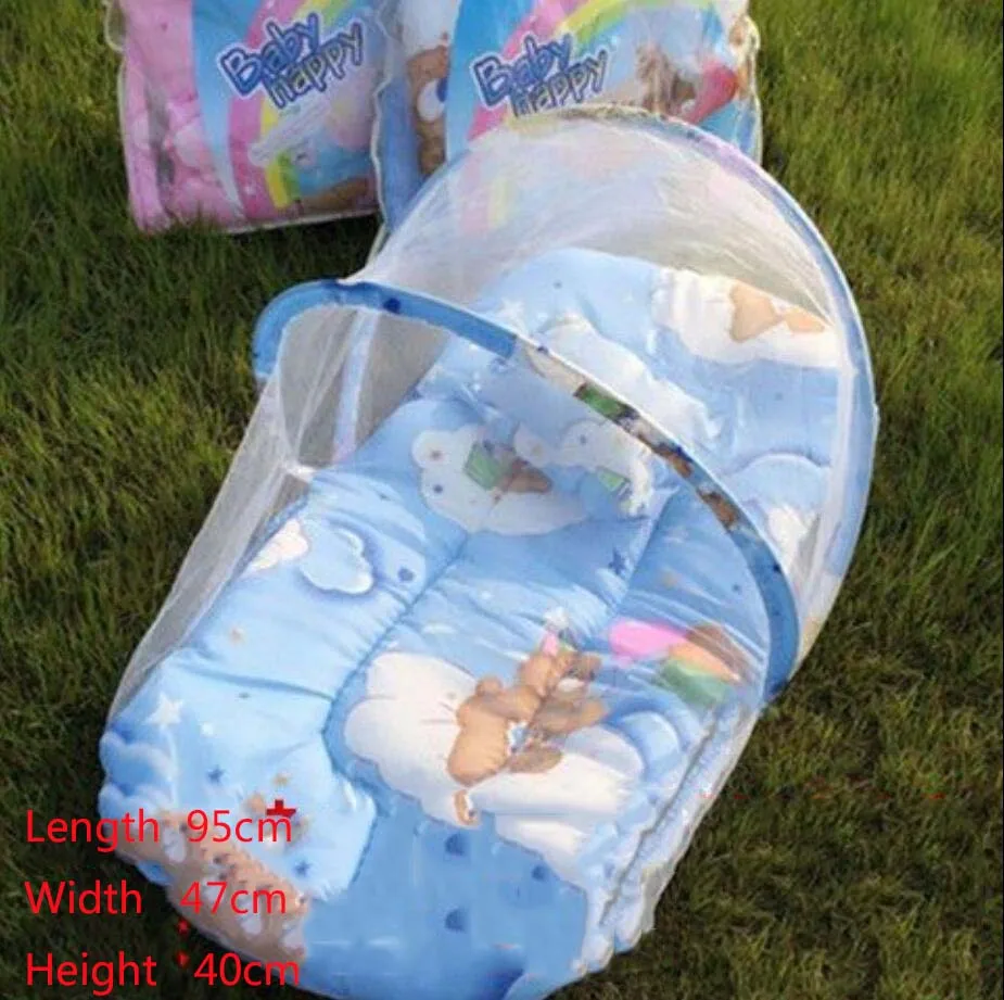 Портативный в сложенном виде цветная москитная сетка для детей От 0 до 3 лет