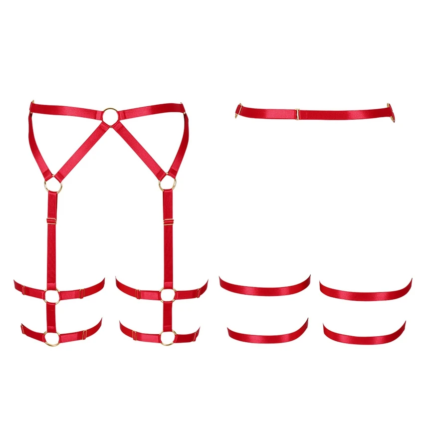 Punk Harness Garter Belt Gothic Elastic Bondage Suspenders Womans Sexy Lingerie Stocking BDSM Thigh Body Jewelry | Женская одежда
