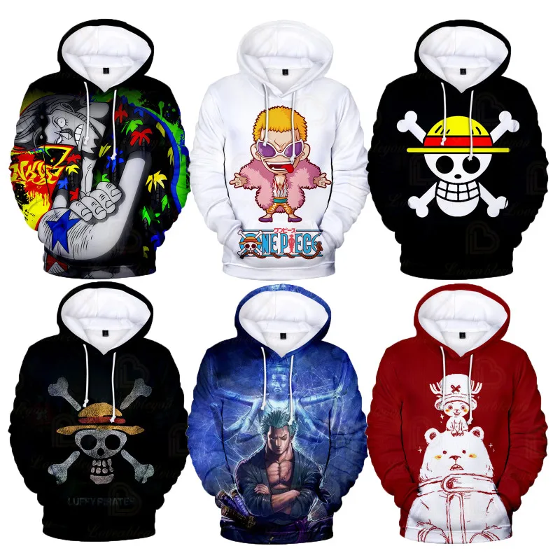 

2021 3D Print Anime One Piece Hoodies Men/Women Harajuku Funny Children Cartoon Luffy Zoro Graphic Hip Hop Sweatshirts