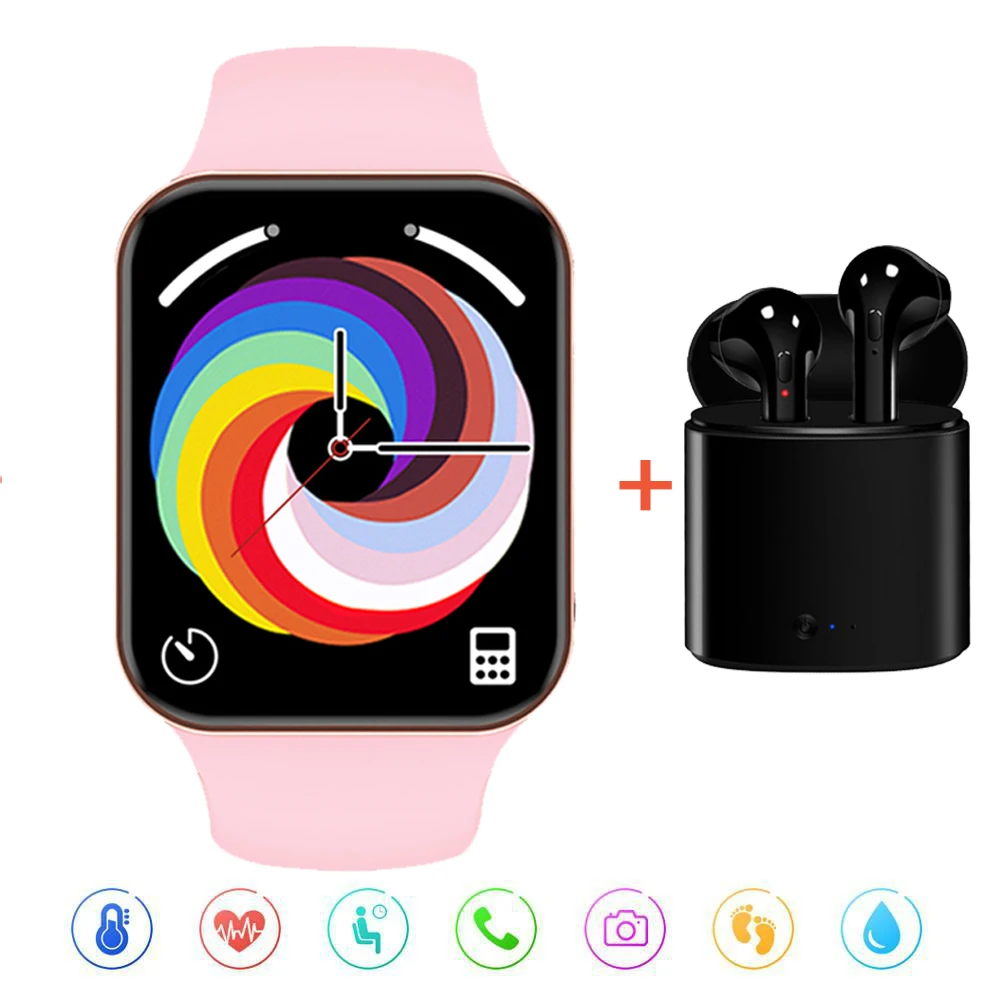 

IWO Watch 7 Смарт-часы i7 Смарт-часы для мужчин и женщин DIY обои фитнес-трекер водонепроницаемые часы спортивные модные наручные часы Y78