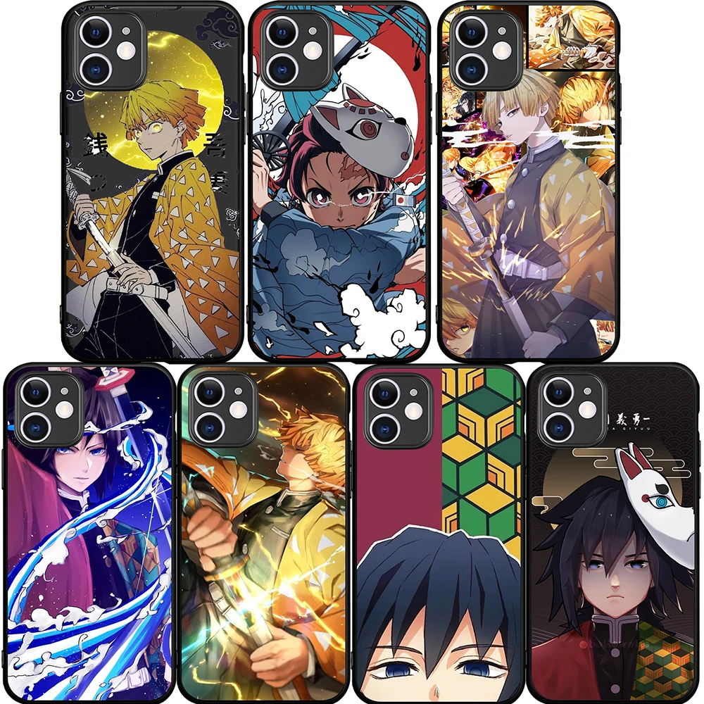 

Anime Demon Slayer Kimetsu No Yaiba Soft IMD for IPhone 12 13 Pro Max 6 6S 7 8 SE 2020 Plus X XS XR 11 Pro Max Phone Case coque