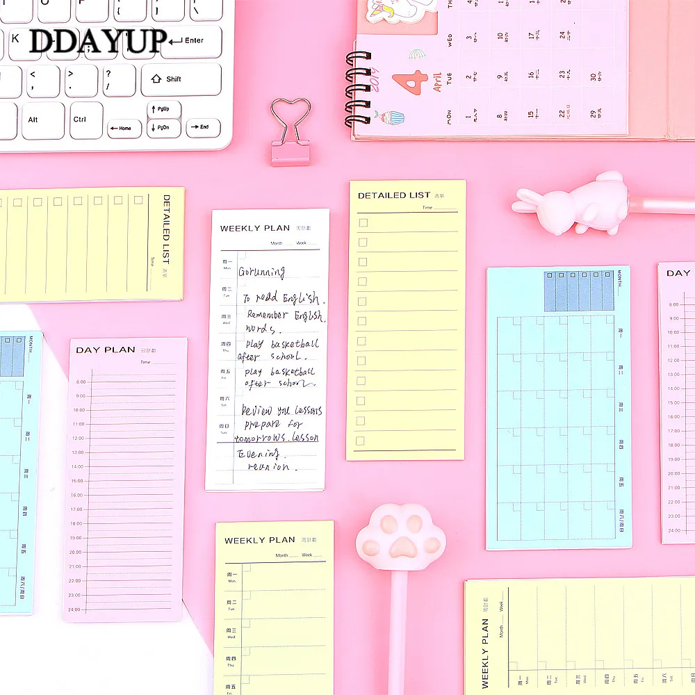 1 шт. блокнот для заметок ежедневный еженедельник список проверок портативная