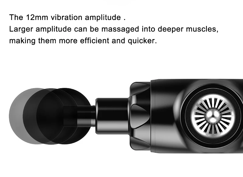 Booster Massager 5 Massage Head Body Massage Gun Muscle Stimulator Vibrating Electric Massage Body Relaxation Slimming