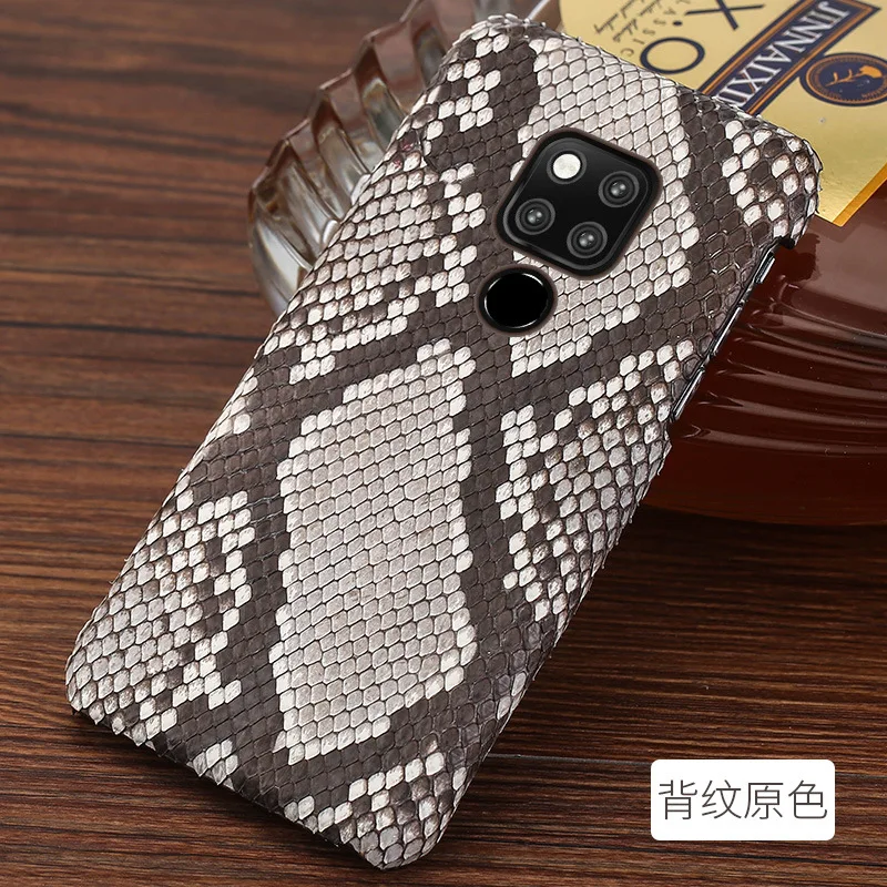 Роскошный чехол-накладка из натуральной кожи питона для Huawei Mate 20 Pro деловой Чехол