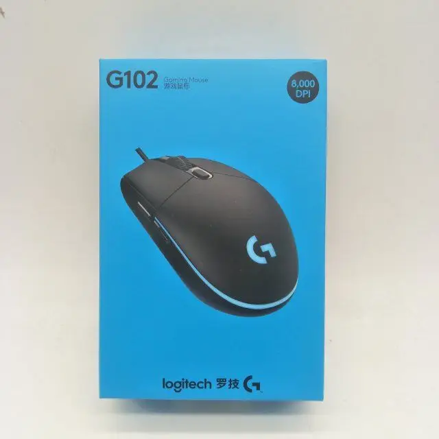 Оригинальный Logitech G102 Проводная Мышь с новыми Розничная коробка Оптическая