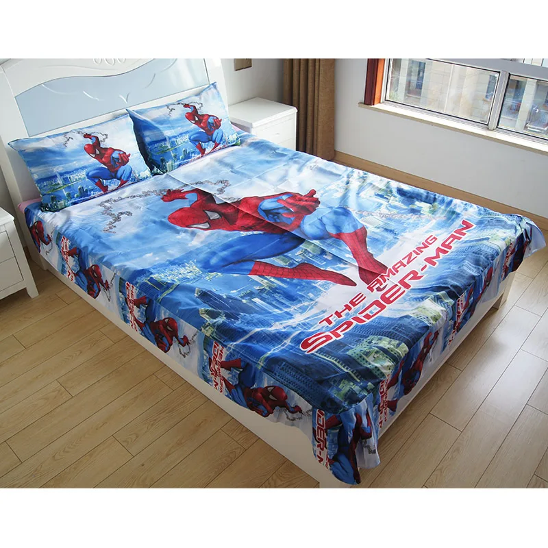 3D человек паук Холодное сердце Эльза Анна принцесса полиэстер плоский лист с