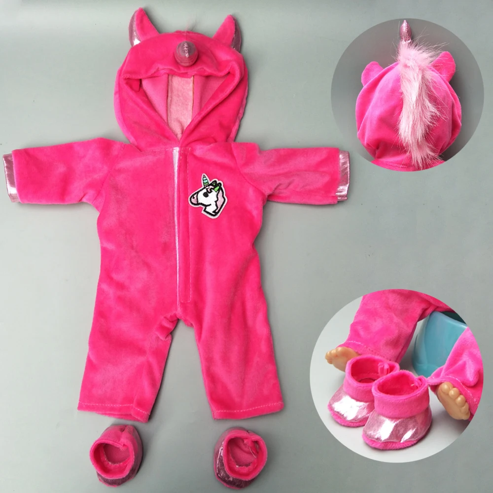 Пальто для куклы 43 см Одежда кукол новорожденных толстовка с единорогом