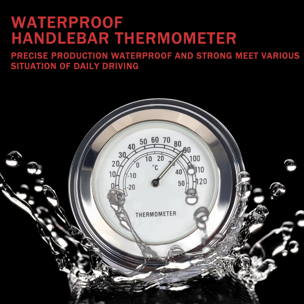 Алюминиевый руль для мотоцикла водонепроницаемый термометр с черным