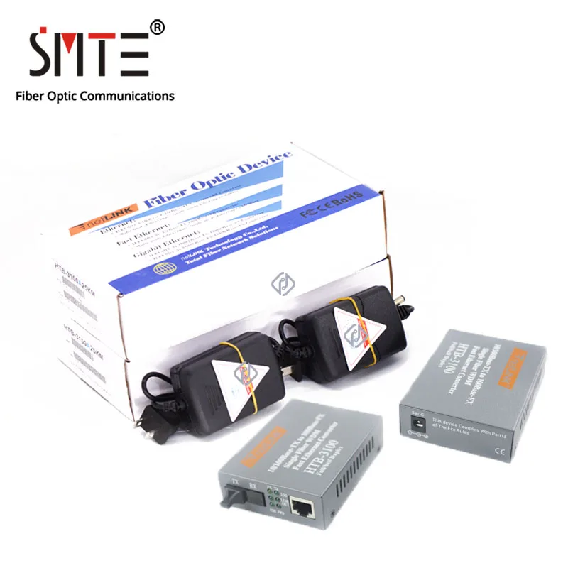 Оптический волоконный преобразователь NetLink HTB-3100 Media Converter 25km SC 10/100M A side 1310nm B 1550nm |