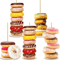 wooden donut display stand wedding birthday party baby shower decoration diy doughnut holder dessert rack stand
