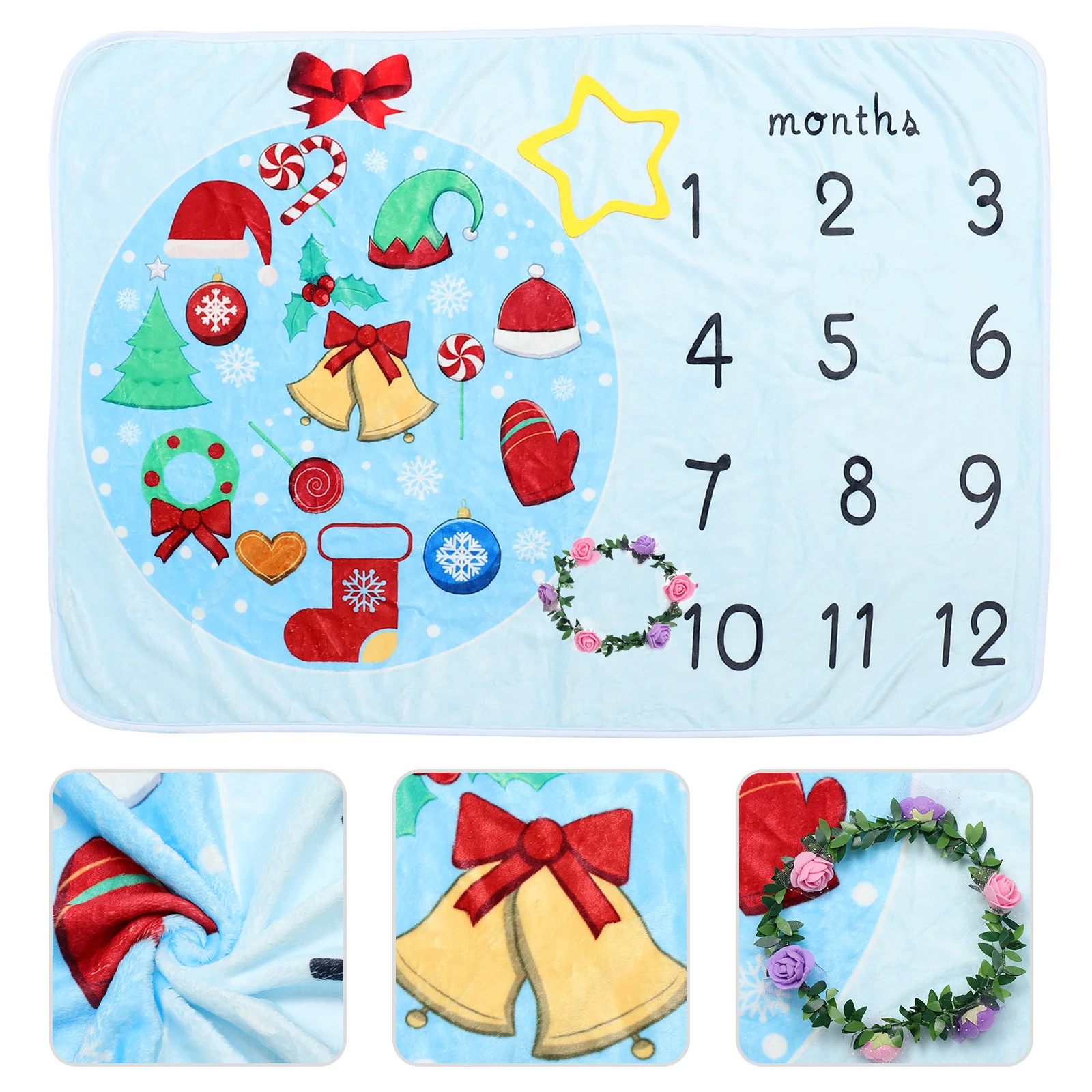 

Baby Milestone Blanket Newborn Photography Background Backdrop Flannel Blanket