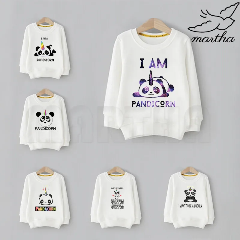 Детская толстовка с капюшоном рисунком из мультфильма I Am A Pandicorn свитера милым