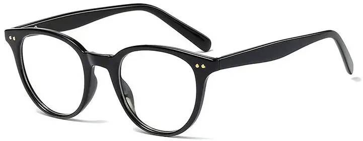 C1 black clear Модные круглые очки из поликарбоната, женские очки, очки для близорукости, мужские очки, оправа для очков, оптические прозрачные линзы, очки в винтажном стиле - Цвет оправы: C1 black clear