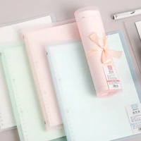 a5b5 transparent macaron loose leaf notebook line paper refill spiral binder note book weekly planner office school supplies