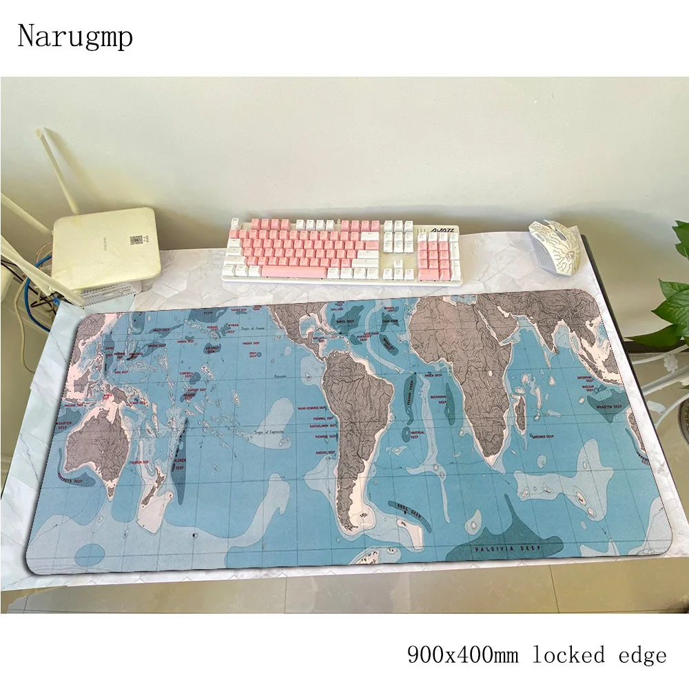 

map mouse pad HD print Computer mat 900x400x3mm gaming mousepad large High quality padmouse keyboard games pc gamer desk