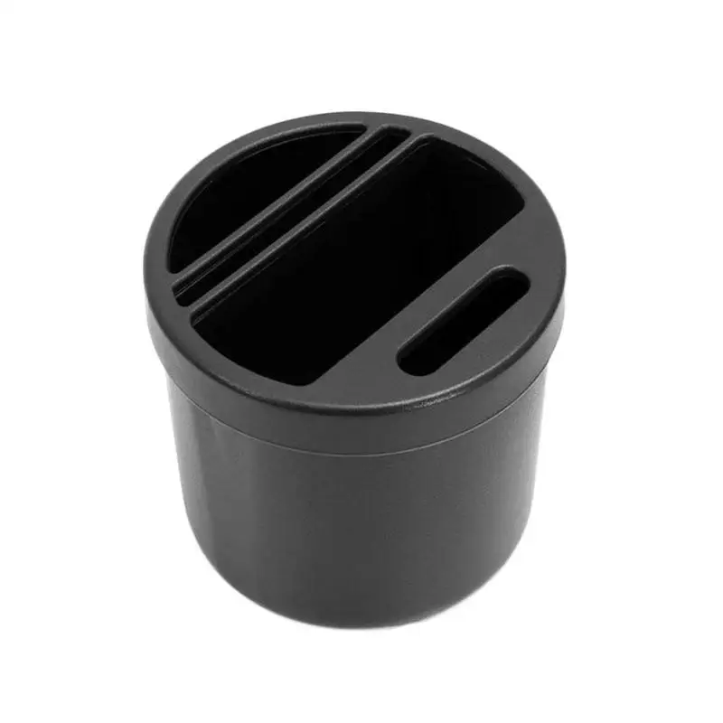 

Car SUV Vehicle Storage Box Mini Multifunction Storage Box Organizer Coin Phone Cup Holder Universal Black Color