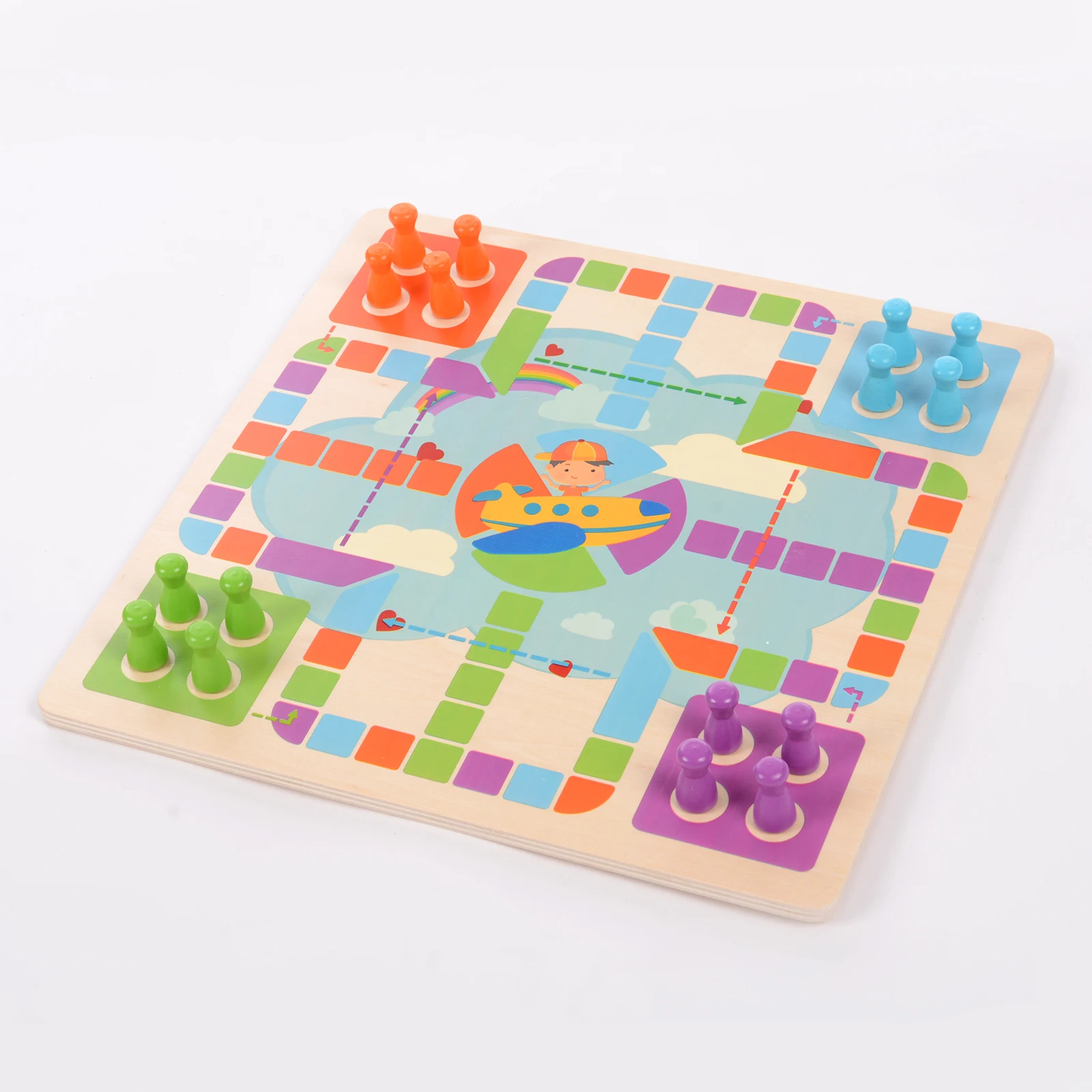 Детская игрушка 2 в 1 Шахматная деревянная доска игровой Интеллектуальный