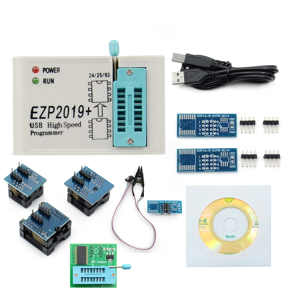 Качество А + программист EZP2019 Поддержка WIN7 & WIN8 USB высокое Скорость 24/25/26/93 серии
