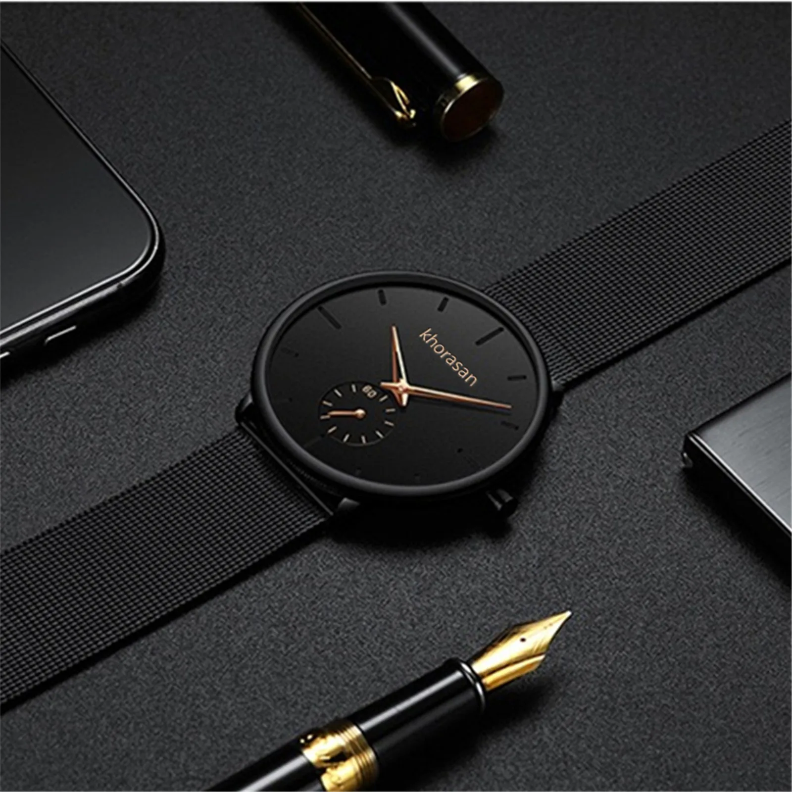 

Quartz Watch Alloy Dial Small Numerals Scale Stainless Steel Strap Watch for Men Minimalist Fashion Wristwatch Gift Montre Homme