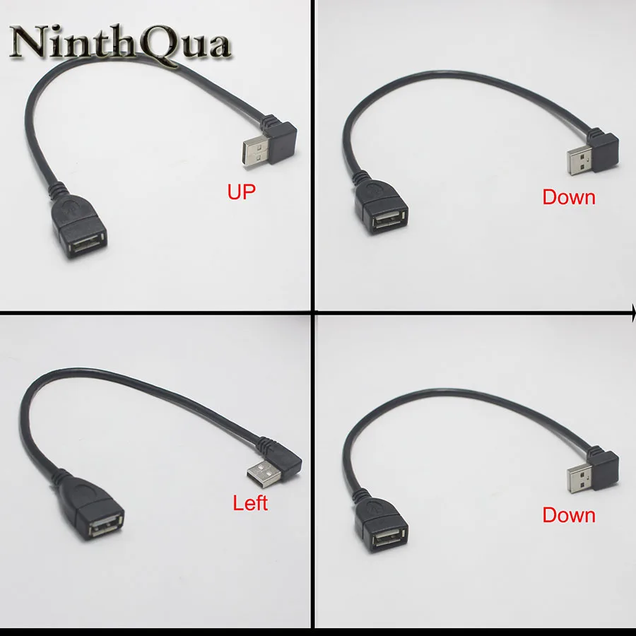 Удлинительный адаптер USB 2 0 A с разъемом Папа мама 90 углов 1 шт.|Соединители| |