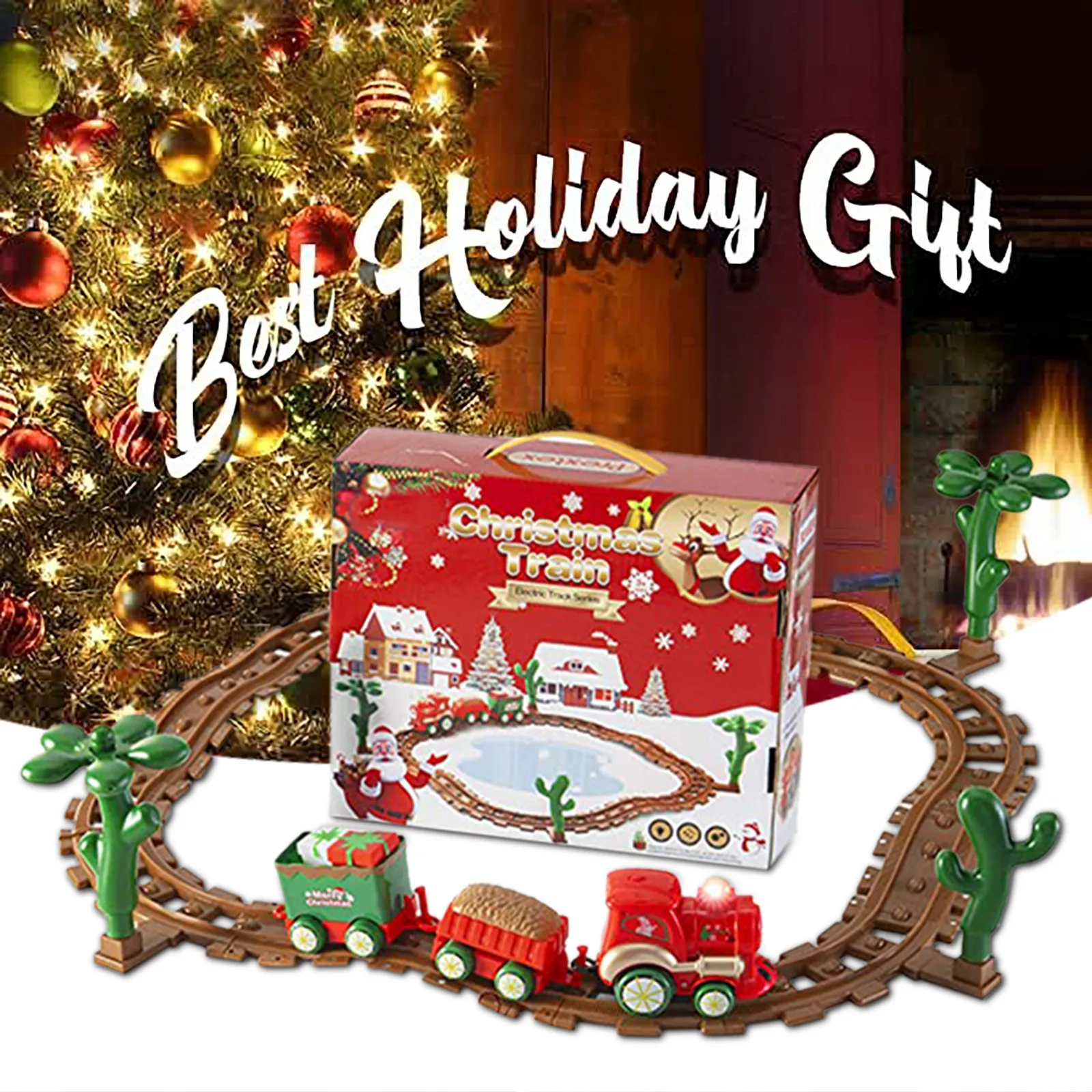 

Christmas Electric Train Toy Set Electric Christmas Toy Boy Child New Year Birthday Gift Christmas Tree Holiday Decoration