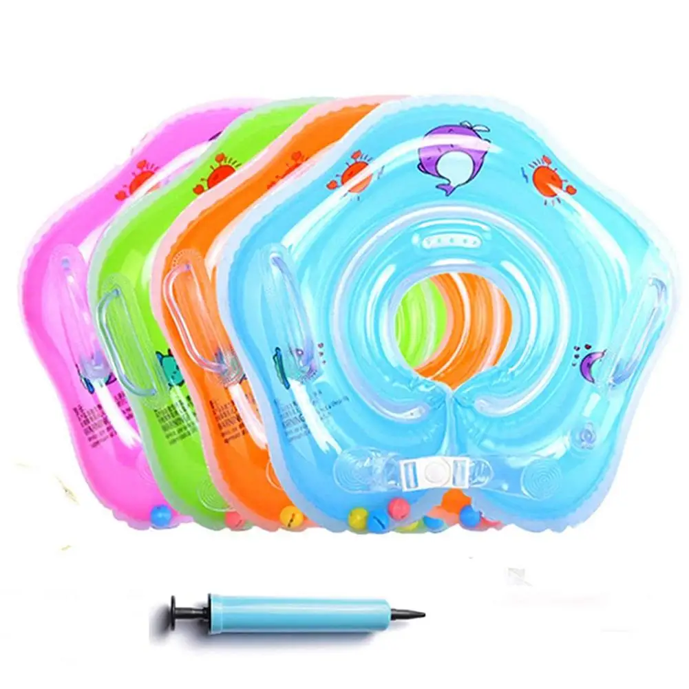 Accesorios de nataci&oacute;n para beb&eacute;, salvavidas, tubo de seguridad infantil, flotador circular para el ba&ntilde;o, flamenco inflable, donut inflable para agua-0