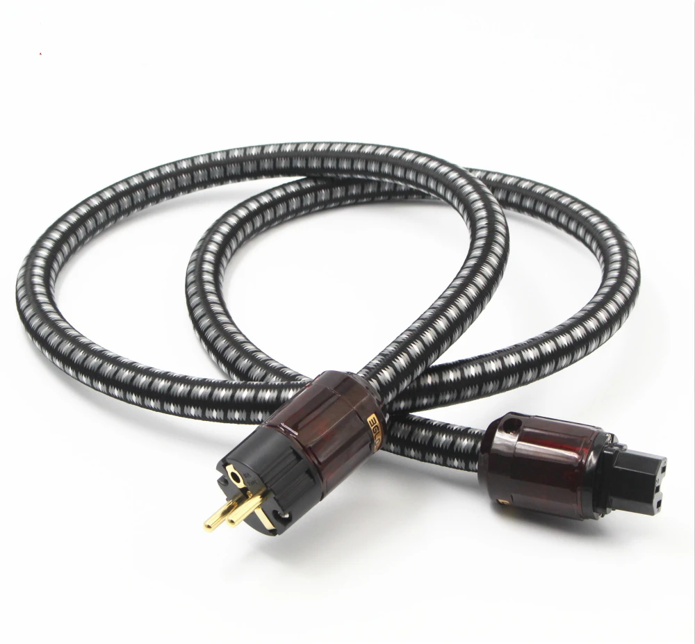 Лихорадка из бескислородной меди Мощность Шнур кабель питания Hi Fi для аудио