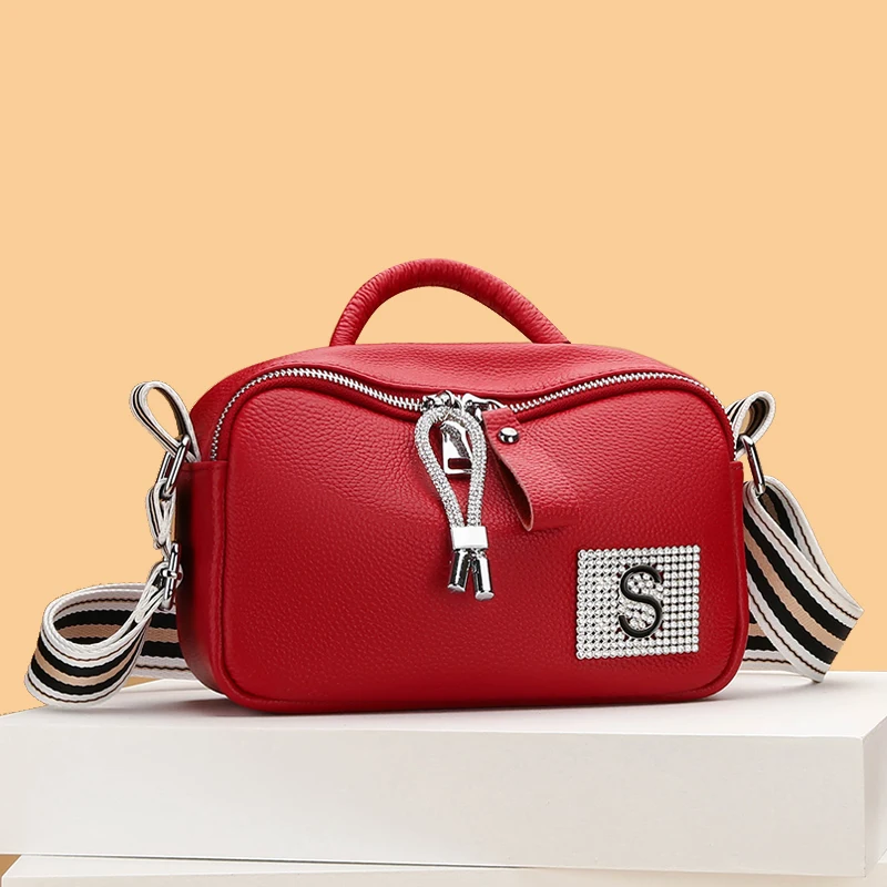 Сумка-мессенджер женская из натуральной кожи небольшая | Багаж и сумки