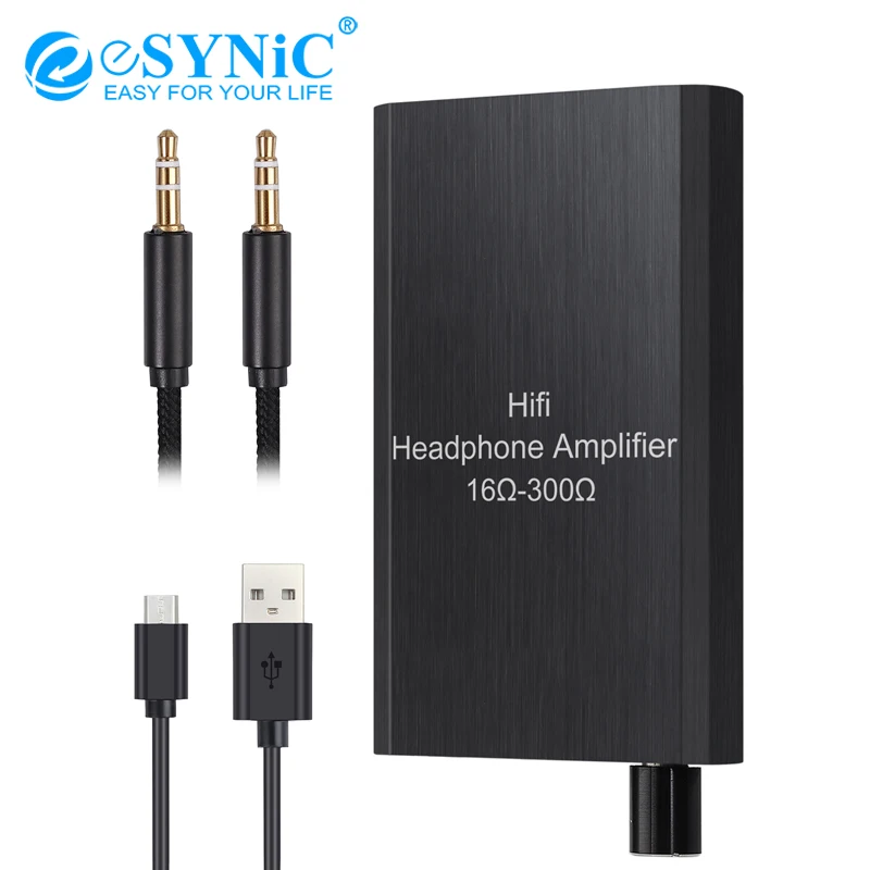 ESYNiC 16 300Ω Портативный HiFi усилитель для наушников 3 5 мм AUX Amp Алюминиевый мини MP3 MP4
