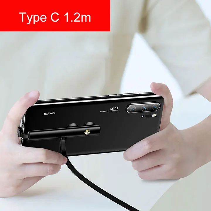 Кабель USAMS type-C 5V-2A для быстрой зарядки USB C, игровой usb-кабель, 180 градусов, быстрая зарядка для iPhone samsung S9 S8