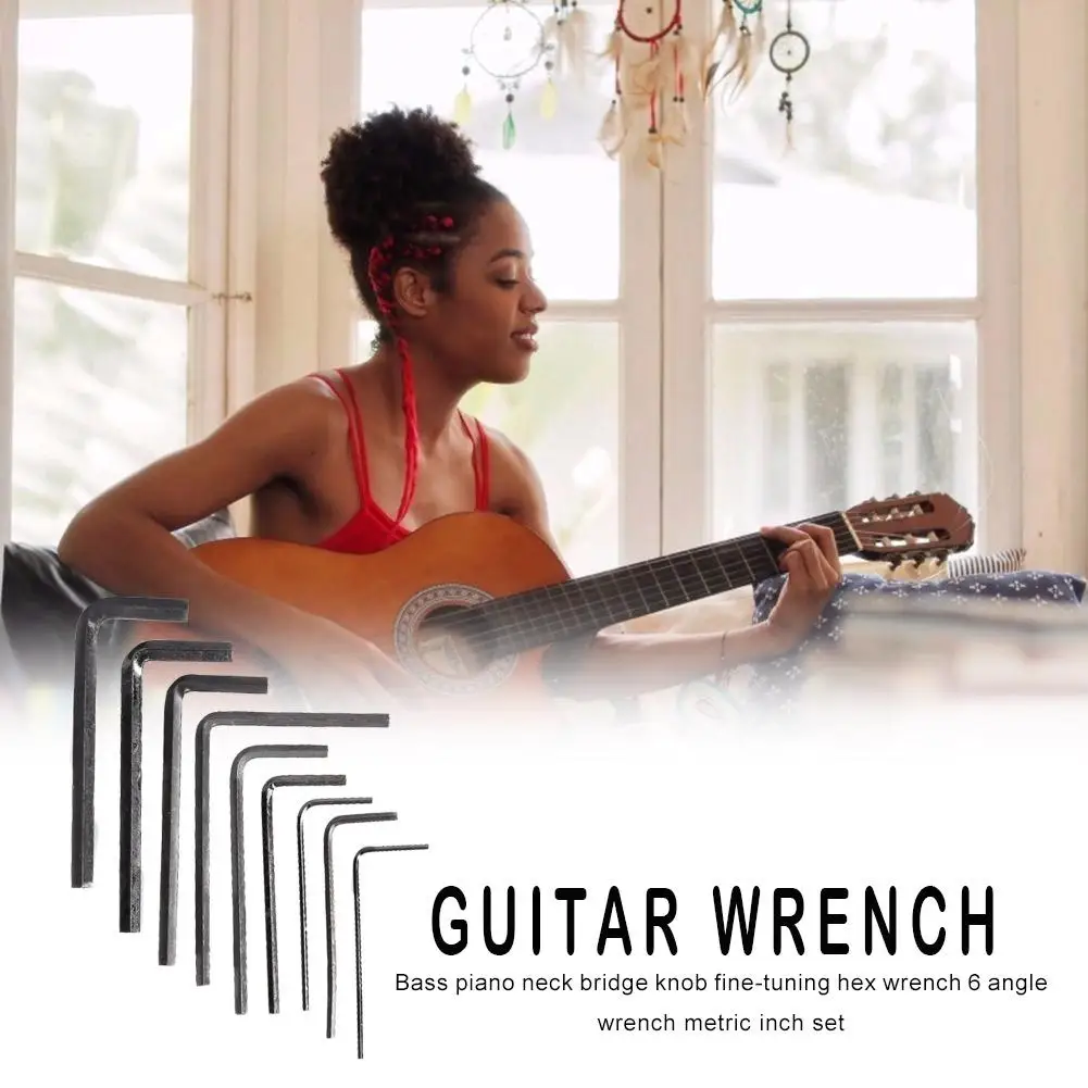 

9pcs Steel Guitar Bridge Saddle Tremolo Knob Adjustment Allen Key Wrench