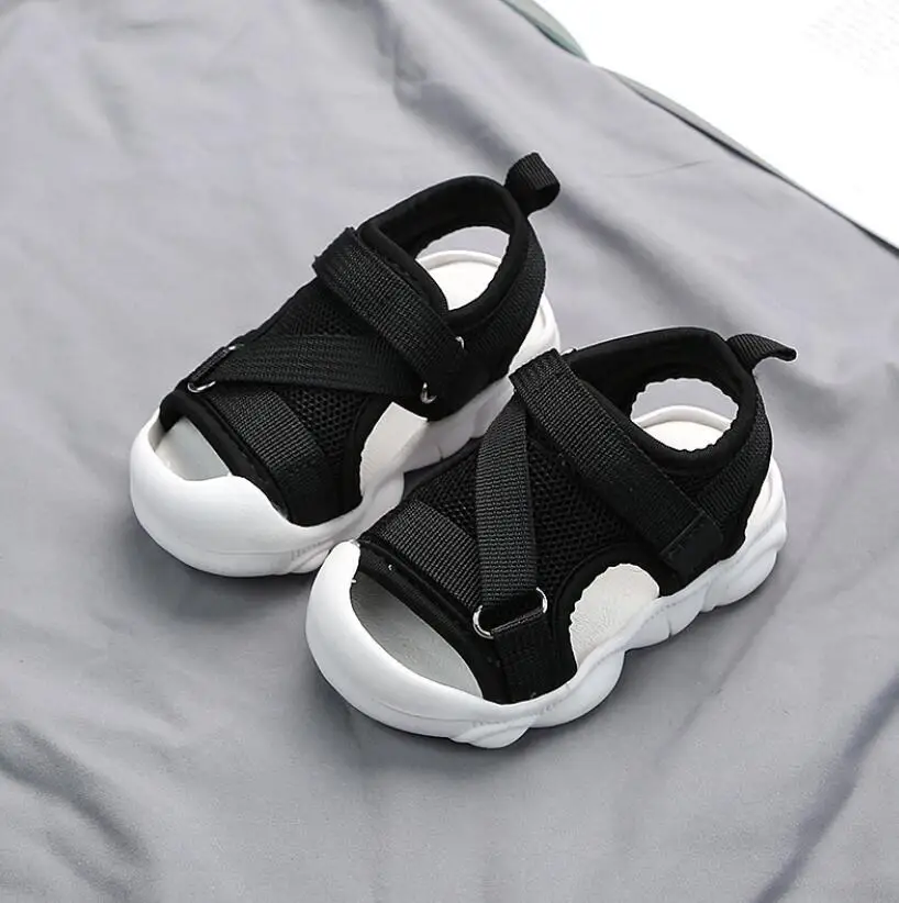 

2021 Summer Kids Mesh Sandals Baby Girls Casual Shoes Children Beach Sandals Boys Brand Black Shoes Fashion Sport Sandals