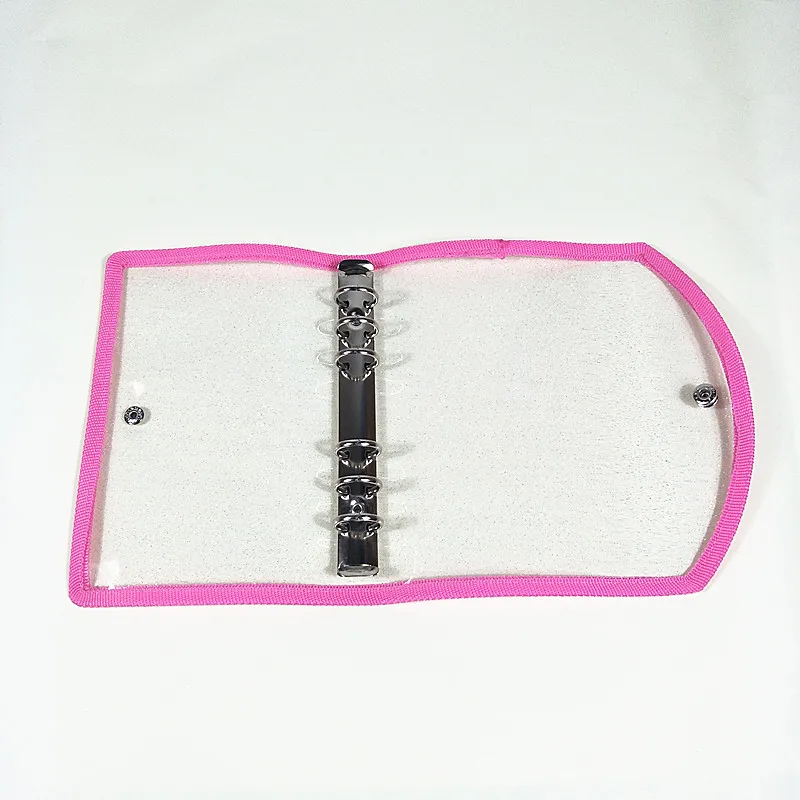 

2020 Original A6 Pink PVC Transparent Notebook Cover Loose Leaf BinderDiary Planner Protect Shell School Office Stationery
