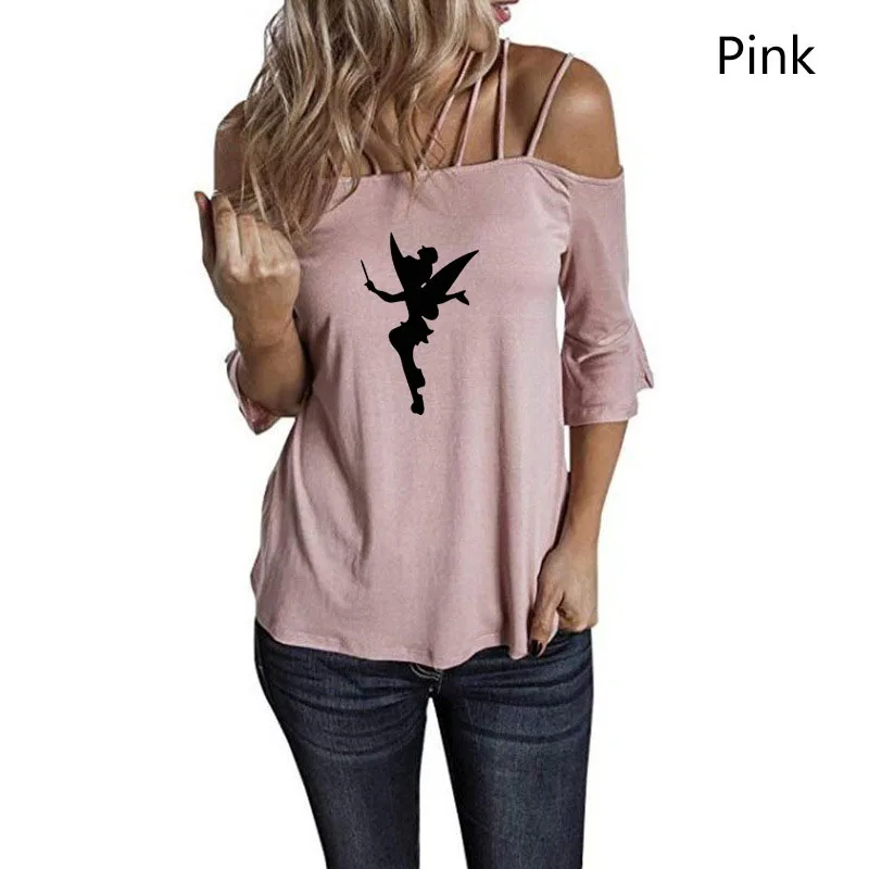 Женская летняя футболка с рукавами-колоколами и принтом |