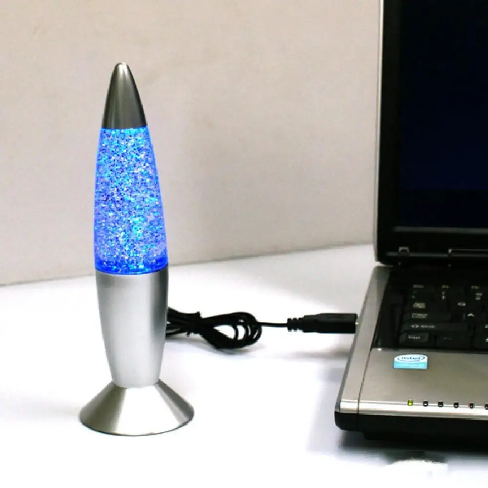 1 шт. 3D ночной Светильник в виде ракеты меняющая цвет Лавовая Лампа RGB