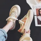 Кроссовки QWEEK женские на платформе, Вулканизированная подошва, спортивная обувь, Вулканизированная плоская подошва, корейский стиль, белые, на осень-весну