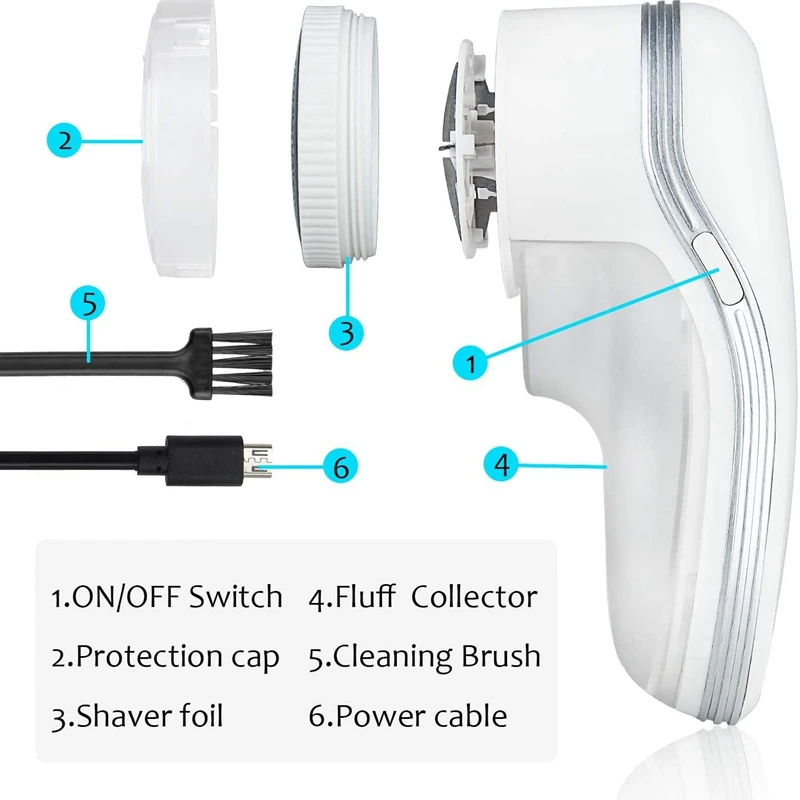 

Mini Electric Clothes SweaterFabric Lint Remover, USB Recharge Furniture Upholstery Couch Bed Portable Fuzz Pill Shaver