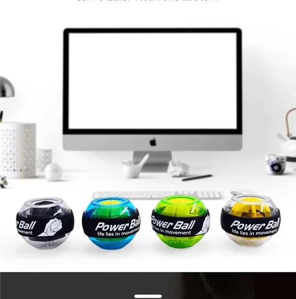 Усилитель мощности запястья мяч гироскоп тренажер спиннинг ротор светодиодный