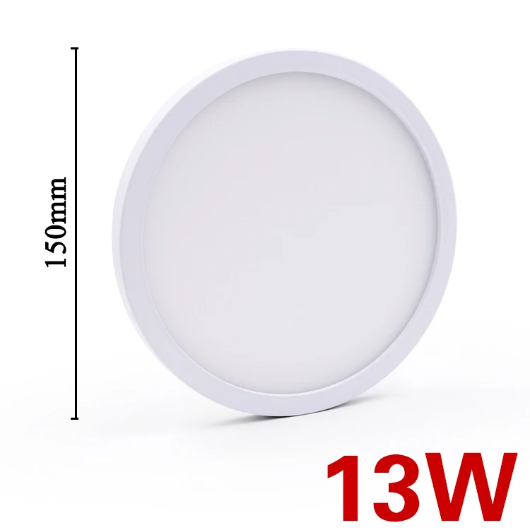 13W C EnwYe 6 Вт, 9 Вт, 13 Вт, 18 Вт, 24 Вт, 36 Вт, 48 Вт, светодиодная Круглая Панель, поверхностный монтаж, светодиоды, потолочный светильник, 85-265 в, светодиодная лампа - Цвет корпуса: 13W C