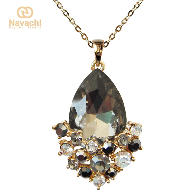 Навачи капли воды красочные кристалл кубический циркон кулон ожерелье