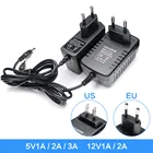 AC-DC 110V-220V источник питания DC 12V TO 5V импульсная зарядка EU US Plug LED Driver 12V 5V 1A 2A 3A 5,5 MM светодиодный светодиодной ленты