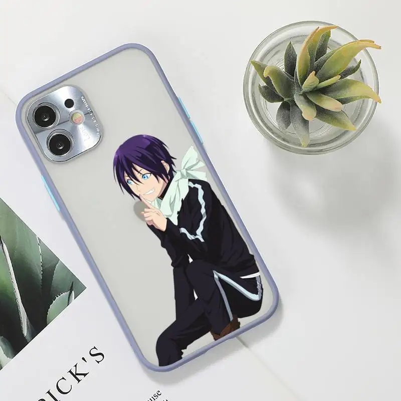 

Yato Noragami Phone Case For iPhone 12 11 Mini Pro XR XS Max 7 8 Plus X Matte transparent Gray Back Cover