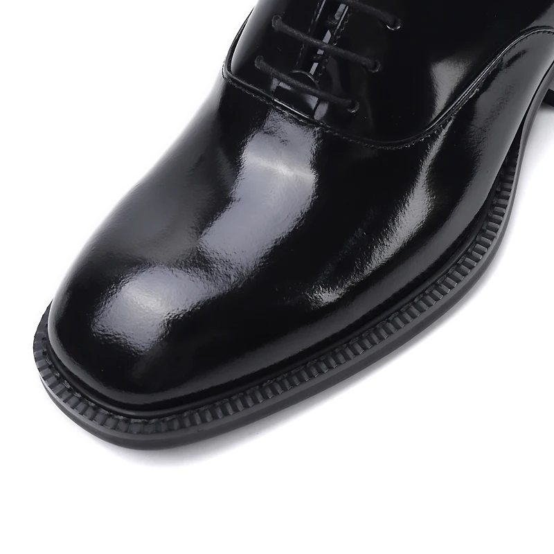 2020 Корейская версия британского стиля с низким вырезом из воловьей кожи черные