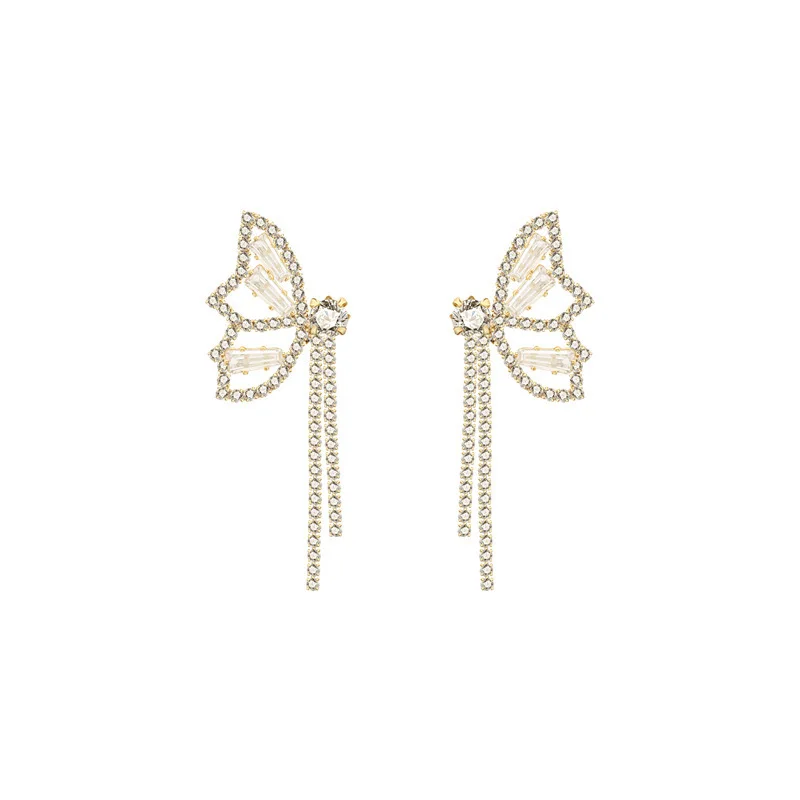 

2021 New Fashion Temperament All-match Earrings S925 Silver Needle Butterfly Earrings