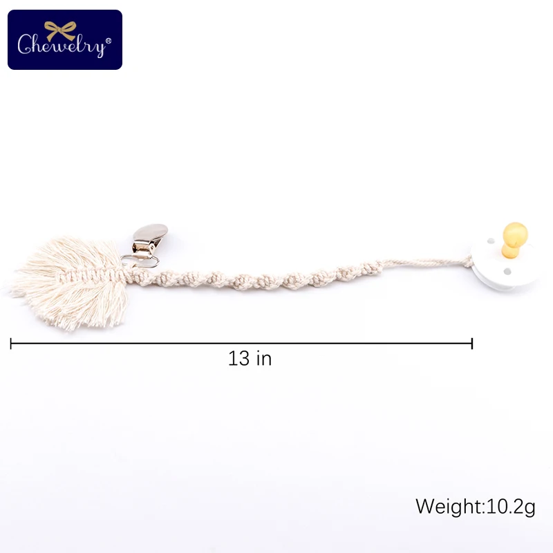 Vintage Crochet Pacifier Chain Cotton Rope Woven Chain Without Nipple Clips Toy For Children Teether Dummy Holder Let'S Make