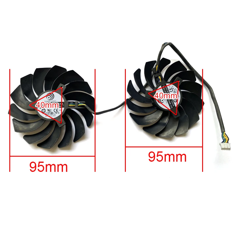 2 шт. 95 мм PLD10010B12HH 4PIN GTX1070 ETH охлаждающий вентилятор для MSI GeForce GTX 1070 1080 1060 RadeonRX 470 480